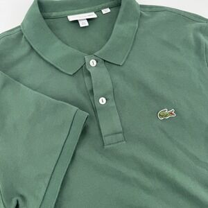Lacoste Men's Slim Fit Green Cotton Polo Shirt US XL